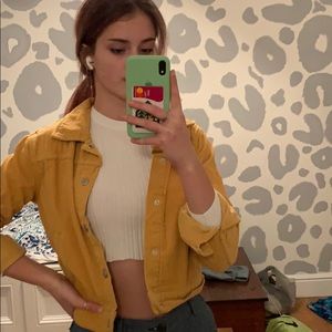 yellow corduroy jacket